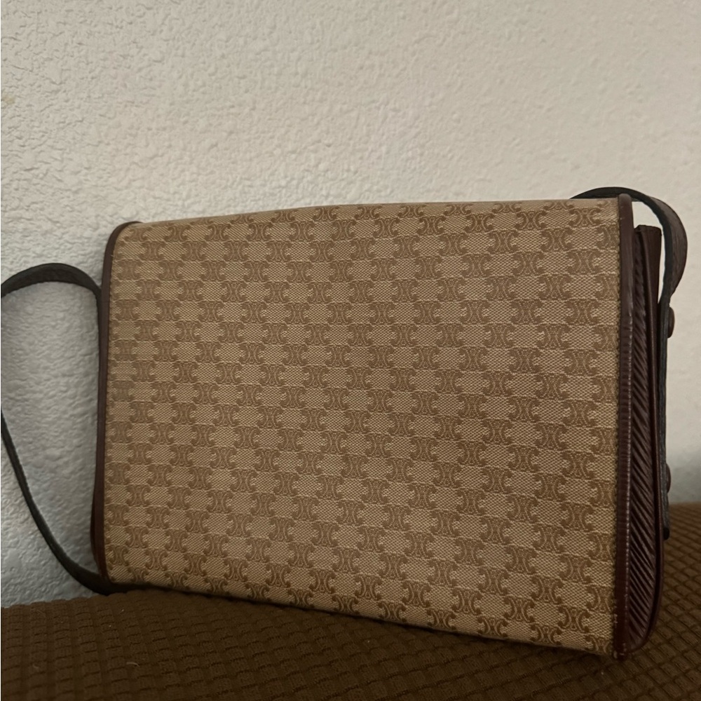 Celine Macadam Blason Triomphe Leather Shoulder B… - image 3